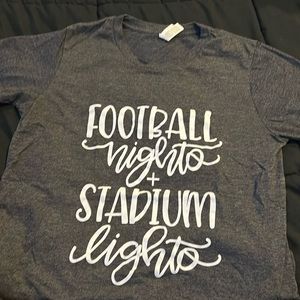 Grey Youth Large “Football nights + stadium lights” T-shirt 🏈